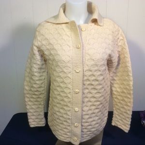 Vintage Kennedy of Ardara Hand knit Irish Wool Cardigan Womens size small